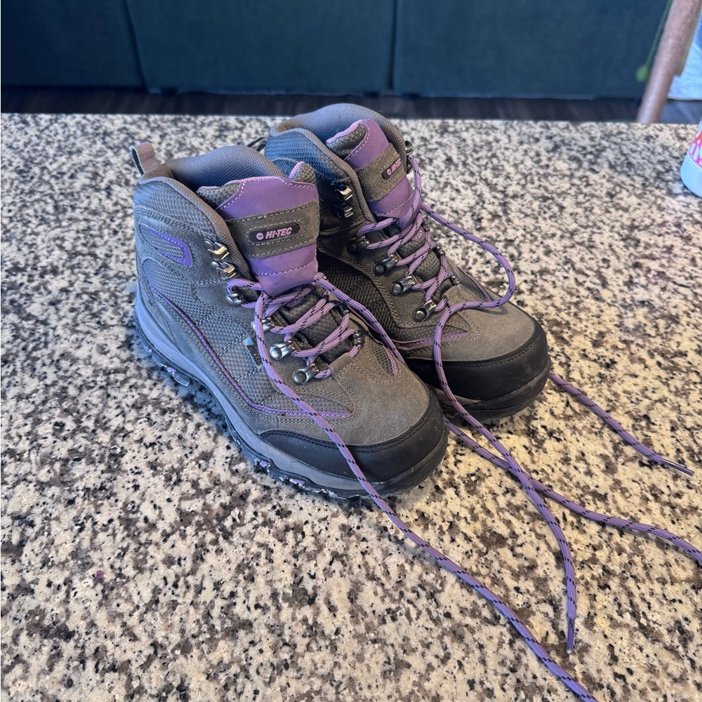 Hi-Tec Women's Purple and Black Athletic Boots